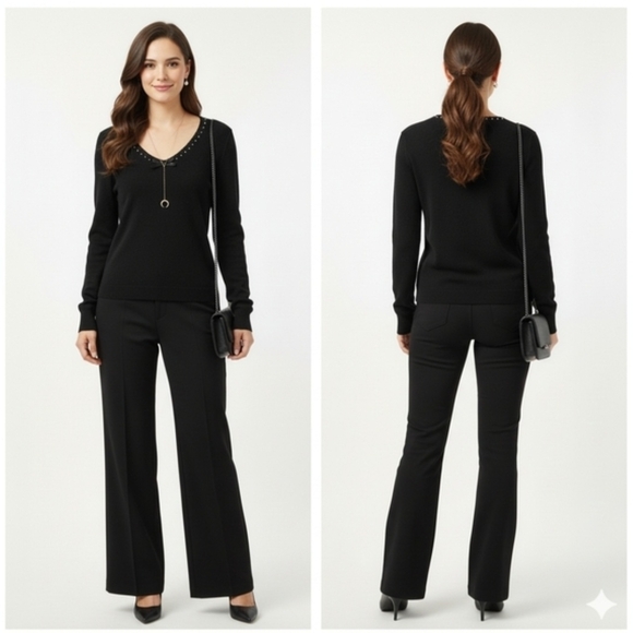 Vintage Sonia Rykiel Wool/Angora V-neck Jumper Size XS/S - Picture 4 of 9